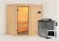 Sauna "Mika" SET mit Klarglastür & Ofen BIO 9 kW - 151 x 196 x 198 cm (B x T x H)