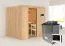 Sauna "Eemil" SET mit Klarglastür & Ofen externe Steuerung easy 9 KW - 196 x 170 x 198 cm (B x T x H)
