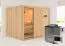 Sauna "Toivo" SET mit Klarglastür & Ofen BIO 9 kW - 231 x 196 x 198 cm (B x T x H)