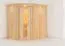 Sauna "Ole"  mit Energiespartür und Kranz - Farbe: Natur - 165 x 210 x 202 cm (B x T x H)