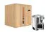 Sauna "Agnar" SET mit Energiespartür und Ofen BIO 3,6 kW - 196 x 170 x 198 cm (B x T x H)