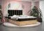 Doppelbett mit genügend Stauraum Pilio 07, Farbe: Schwarz / Eiche Golden Craft - Liegefläche: 160 x 200 cm (B x L)