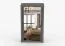 1,2 Meter breiter Schiebetürenschrank / Kleiderschrank mit Spiegel Grau | Biokovo 07 | 215 x 120 x 64 cm | 2 Türen | 7 Fächer | Einfarbig | eckig