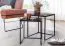 Wohnzimmertisch 2er Set quadratisch, Farbe: Schwarz -Abmessungen: 40 x 40 x 45 cm und 35 x 35 x 40 cm (B x T x H)