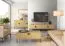 TV-Unterschrank / TV-Board Amfipoli 05, Soft-Close-Funktion, Farbe: Eiche Baltic, Griffe & Beine: Metall, vier Türen, Maße: 54 x 200 x 40 cm, zwei Fächer