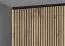 Kommode mit drei Türen Chelmsford 05, Farbe: Schwarz / Eiche - Abmessungen: 83 x 154 x 39 cm (H x B x T), mit Push-to-open Funktion