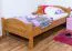 Kinderbett / Jugendbett Buche massiv Vollholz Erlefarben 113C, inkl. Lattenrost - 100 x 200 cm (B x L)
