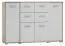 Kommode Kavieng 08, Farbe: Eiche / Weiß - Abmessungen: 110 x 160 x 40 cm (H x B x T)