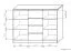 Kommode Kiunga 08, Farbe: Buche / Weiß - Abmessungen: 91 x 122 x 40 cm (H x B x T)