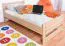 Kinderbett / Jugendbett Buche massiv Vollholz natur 115C, inkl. Lattenrost - 200 x 100 cm (L x B)