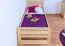 Kinderbett / Jugendbett Kiefer massiv Vollholz natur 72, inkl. Lattenrost - 80 x 200 cm (B x L)