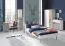 Jugendzimmer - Schrank Burdinne 06, Farbe: Weiß / Eiche / Grau - Abmessungen: 190 x 45 x 40 cm (H x B x T)