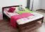 Jugendbett Kiefer Vollholz massiv Nussfarben A5, inkl. Lattenrost - Abmessung 160 x 200 cm (B x L)