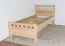 Einzelbett / Gästebett Buche massiv Vollholz natur 109, inkl. Lattenrost - 80 x 200 cm (B x L)