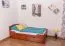 Kinderbett / Jugendbett "Easy Premium Line" K1/2n inkl. 2 Schubladen und 2 Abdeckblenden, 90 x 200 cm Buche Vollholz massiv Kirschfarben
