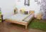 Modernes Jugendbett / Massivholzbett Wooden Nature 01, Kernbuche massiv geölt, sehr gute Verarbeitung, Matratzenmaß 160 x 200 cm, mit Kopfteil