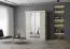Schiebetürenschrank / Kleiderschrank | Spiegel | Sonoma Eiche / Weiß | Bucegi 05 | 200 x 150 x 61 cm | 2 Türen | Griffe: Aluminium | 6 Fächer