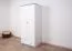 Kleiderschrank Kiefer Vollholz massiv weiß blau lackiert 003 - Abmessung 182 x 80 x 60 cm (H x B x T)