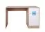 Kinderzimmer - Schreibtisch Fabian 10, Farbe: Eiche Hellbraun / Weiß / Blau - 78 x 120 x 50 cm (H x B x T)