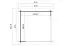 Überdachung G284 Lichtgrau - 28 mm Blockbohlen, Grundfläche: 7,45 m², Pultdach