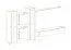 Edle Wohnwand Balestrand 251, Farbe: Eiche Wotan / Weiß - Abmessungen: 180 x 330 x 40 cm (H x B x T), mit genügend Stauraum