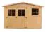Blockbohlen Gartenhaus Genf mit Satteldach - L: 400 cm x B: 300 cm - inkl. Dachpappe