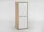 Wohnzimmer - Kleiderschrank, Farbe: Eiche Sonoma / Weiß - 195 x 80 x 55 cm (H x B x T)