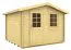 Gartenhaus 2,5 x 3,2 Meter (inkl. Dach) | Natur | Satteldach | 28 mm Blockbohlen Abbildung
