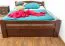 Buche Holzbett 140 x 200 cm Dunkelbraun Abbildung