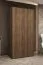 Kleiderschrank / Drehtürenschrank | Farbe: Walnuss | Griffe: Gold | ein Fach | 1 Meter breit | eine Kleiderstange | Soft-Close-Funktion | zwei Türen