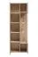 Vitrine | Push-to-open Funktion | Farbe: Eiche Viking / Kaschmir | 2 Türen | Maße: 70 x 40 x 197 cm | inkl. LED-Beleuchtung | 10 Fächer