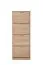 Hoher Schuhschrank Veliko 04, Farbe: Eiche Sonoma, vier Kipptüren, ABS-Kanten, schmaler Schuhschrank, Maße: 155,5 x 58 x 18 cm, für den Vorraum