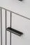 Garderobe mit Spiegel | Farbe: Kaschmir / Schwarz | Sitzgelegenheit | 1 Ablagefläche | Maße: 120 x 32 x 203 cm | 2 Haken | 1 Schublade