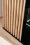 Sideboard / Kommode mit einer Glastür Romfo 06, inkl. LED-Beleuchtung, Farbe: Schwarz, Maße: 91,5 x 163 x 40 cm, neun Fächer, modernes und einfaches Design