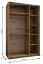 Kleiderschrank / Schiebetürenschrank| Soft-Close | 245,5 x 150 x 64 cm | 6 Fächer | 6 Einlegeböden | 2 Kleiderstangen | 2 Schiebetüren | Farbe: Weiß