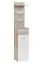 Schlichte Garderobe mit LED-Beleuchtung Sviland 01, Farbe: Eiche Wellington / Weiß - Abmessungen: 200 x 100 x 35 cm (H x B x T)