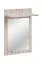 Garderobe mit Spiegel Sviland 03, Farbe: Eiche Wellington / Weiß - Abmessungen: 200 x 120 x 35 cm (H x B x T), mit vier Haken