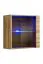 Wohnwand mit LED-Beleuchtung Balestrand 223, Farbe: Eiche Wotan / Grau - Abmessungen: 160 x 320 x 40 cm (H x B x T), mit 11 Fächern