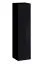 Schlichte Wohnwand Balestrand 30, Farbe: Schwarz / Eiche Wotan - Abmessungen: 160 x 270 x 40 cm (H x B x T), mit fünf Türen