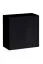 Dunkle Wohnwand Volleberg 82, Farbe: Schwarz - Abmessungen: 150 x 280 x 40 cm (H x B x T), mit blauer LED-Beleuchtung
