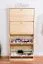 Schuhkipper Kiefer Holz massiv, Farbe: Natur 150x72x30 cm, Schuhschrank Schuhkommode