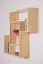 Hängeregal / Wandregal Kiefer massiv Vollholz natur Junco 287 - Abmessung: 85 x 104 x 20 cm (H x B x T)