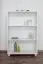 Regal, Küchenregal, Wohnzimmerregal, Bücherregal - 80 cm breit, Kiefer Holz-Massiv, Farbe: Weiß