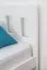 Kinderbett / Jugendbett  Kiefer Vollholz massiv weiß lackiert A22, inkl. Lattenrost - Abmessung 90 x 200 cm 