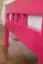 Einzelbett "Easy Premium Line" K8, Buche Vollholz massiv rosa lackiert - Liegefläche: 90 x 190 cm
