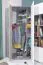 Jugendzimmer Drehtürenschrank / Eckschrank Lede 02, Farbe: Grau / Eiche / Weiß - Abmessungen: 190 x 90 x 90 cm (H x B x T)
