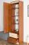Schrank Pasuruan 01, Farbe: Nuss / Ahorn - Abmessungen: 195 x 54 x 37 cm (H x B x T)