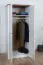 Drehtürenschrank / Kleiderschrank Segnas 07, Farbe: Kiefer Weiß / Eiche Braun - 198 x 90 x 53 cm (H x B x T)
