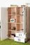 Kinderzimmer - Kommode Benjamin 27, Farbe: Buche / Weiß - 134 x 86 x 37 cm (H x B x T)