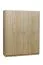 Schlafzimmer - Kleiderschrank, Farbe: Eiche Sonoma - 201 x 160 x 53 cm (H x B x T)